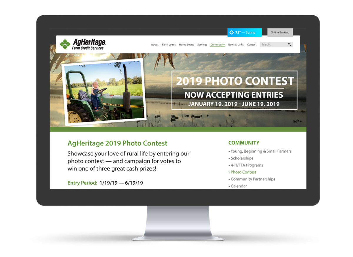 Photo Contest Website Mockup