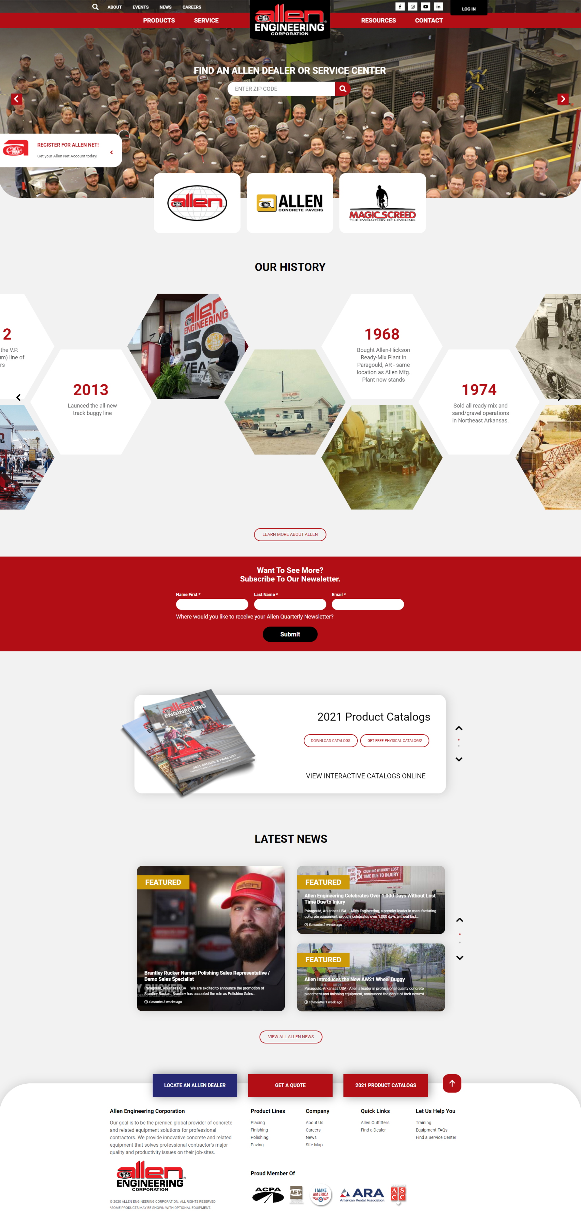 Homepage layout 