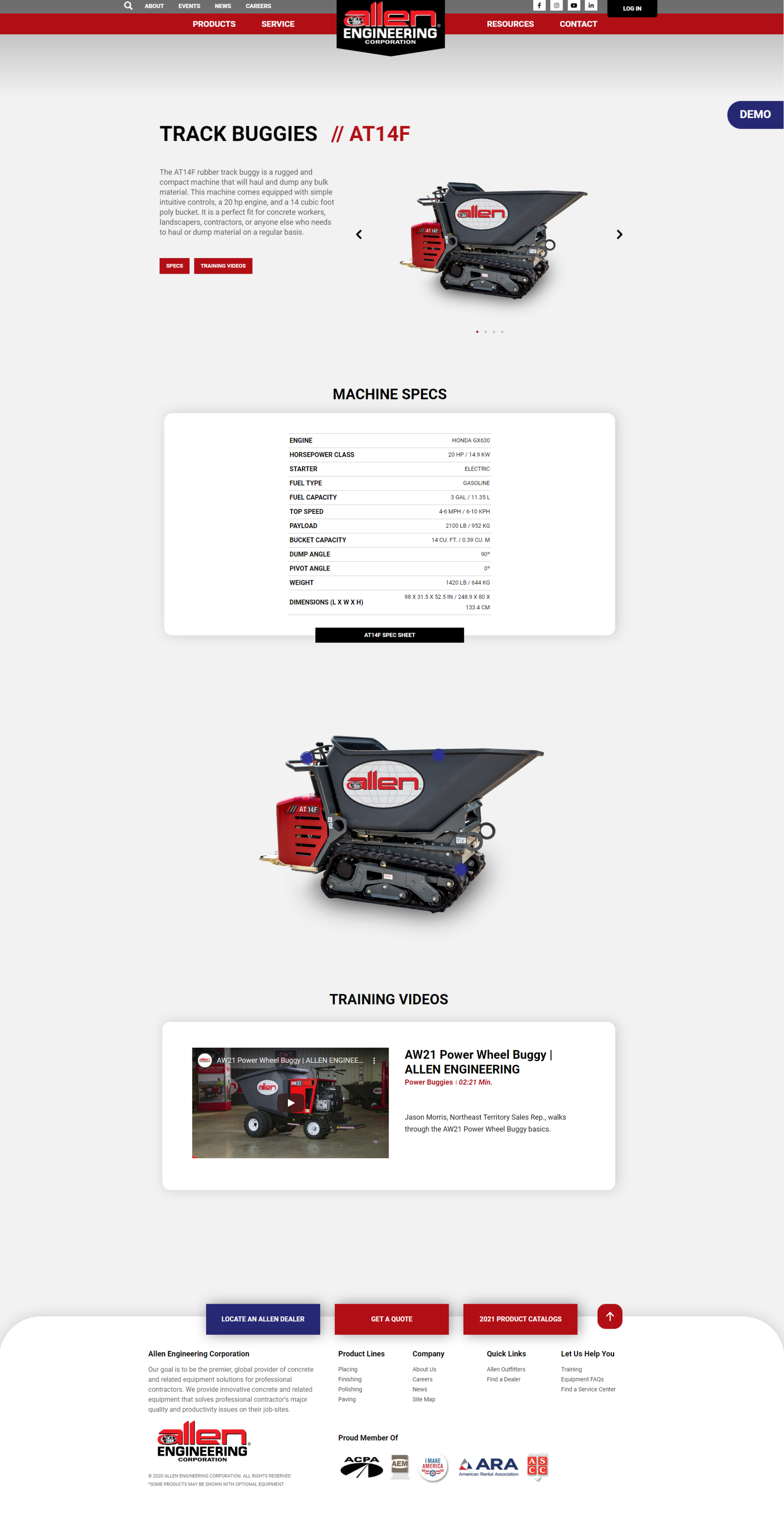 Internal product page