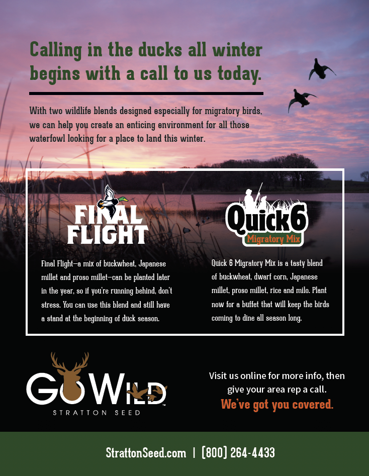 GoWild magazine ad focused on duck hunters