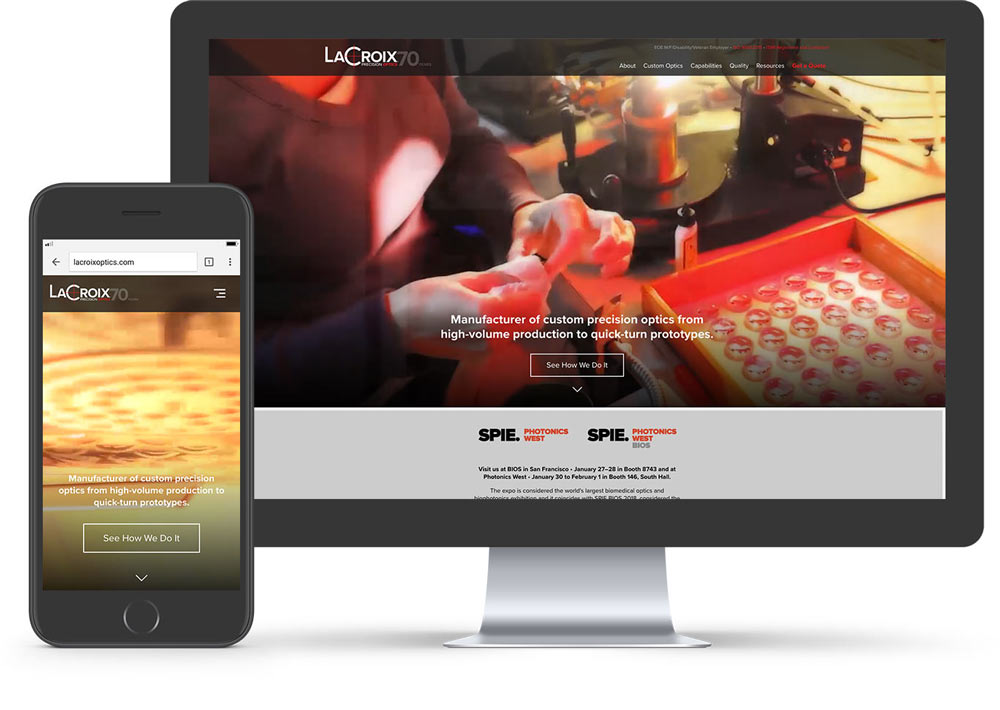 LaCroix Precision Optics Website Family